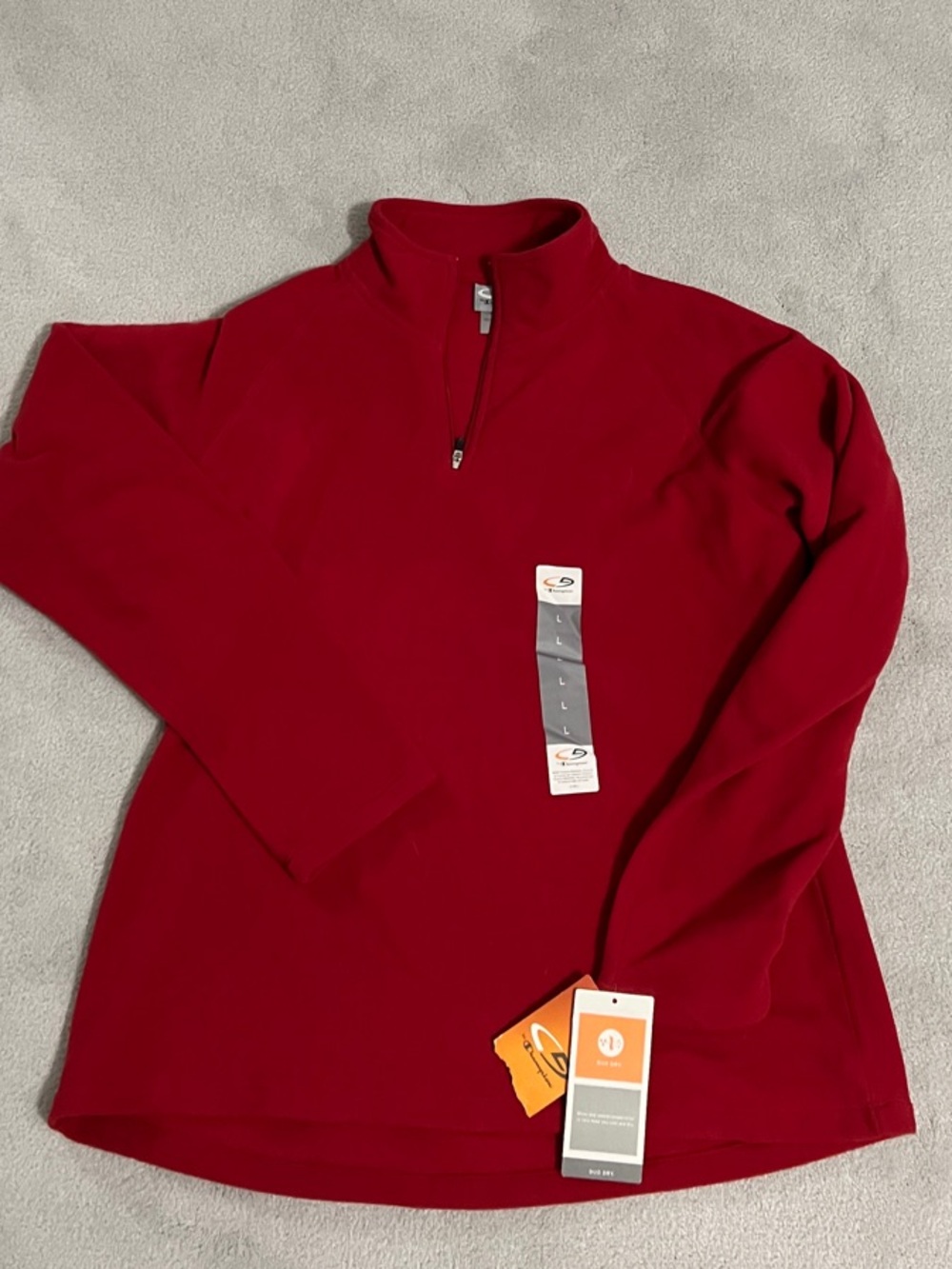 Champion Women's Deep Red Quarter-Zip Pullover